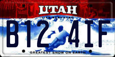 UT license plate B124IF