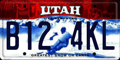 UT license plate B124KL