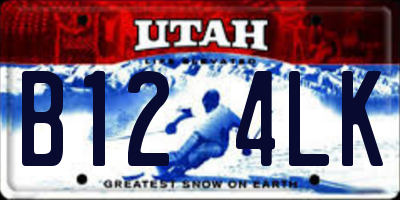 UT license plate B124LK
