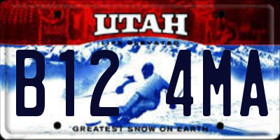 UT license plate B124MA