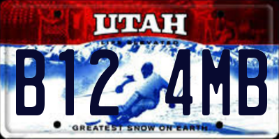 UT license plate B124MB