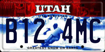 UT license plate B124MC