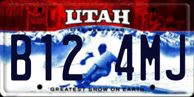 UT license plate B124MJ