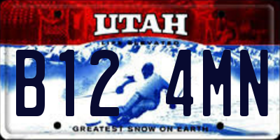 UT license plate B124MN