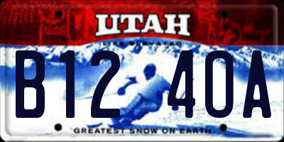 UT license plate B124OA