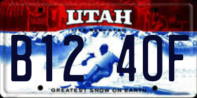 UT license plate B124OF
