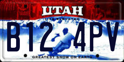 UT license plate B124PV