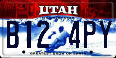 UT license plate B124PY