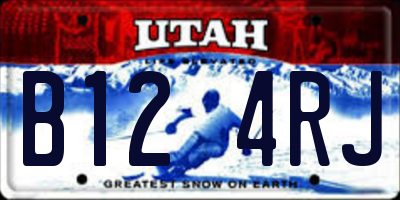 UT license plate B124RJ
