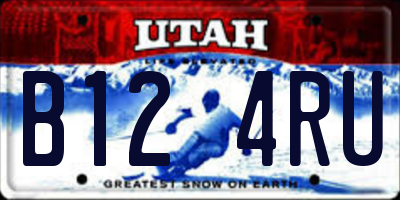 UT license plate B124RU