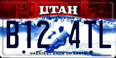 UT license plate B124TL