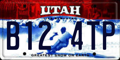 UT license plate B124TP