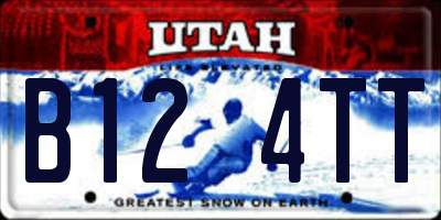 UT license plate B124TT