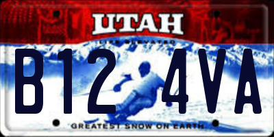 UT license plate B124VA