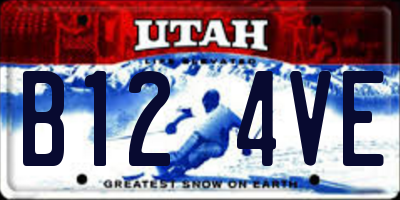 UT license plate B124VE