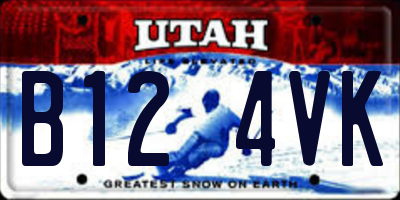 UT license plate B124VK