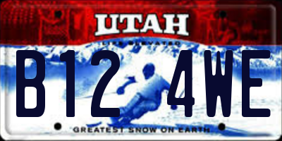 UT license plate B124WE