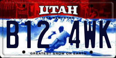 UT license plate B124WK