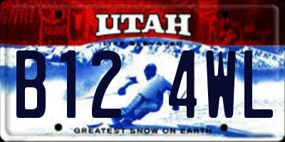 UT license plate B124WL