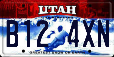 UT license plate B124XN