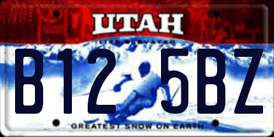 UT license plate B125BZ