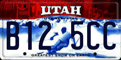 UT license plate B125CC