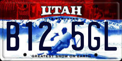 UT license plate B125GL