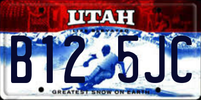 UT license plate B125JC