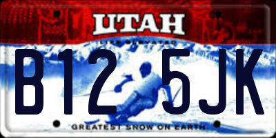 UT license plate B125JK