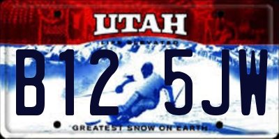UT license plate B125JW