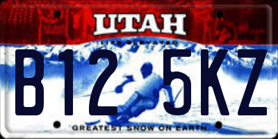 UT license plate B125KZ