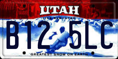 UT license plate B125LC