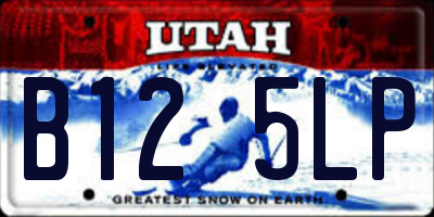 UT license plate B125LP
