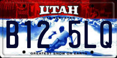 UT license plate B125LQ