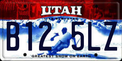 UT license plate B125LZ
