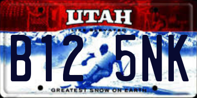 UT license plate B125NK