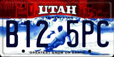 UT license plate B125PC
