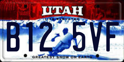 UT license plate B125VF