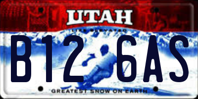 UT license plate B126AS