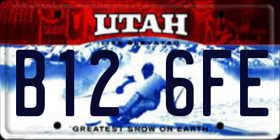 UT license plate B126FE