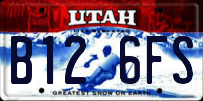 UT license plate B126FS