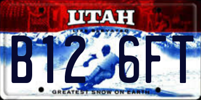 UT license plate B126FT
