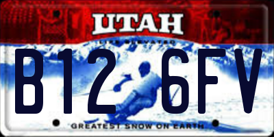 UT license plate B126FV