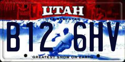 UT license plate B126HV