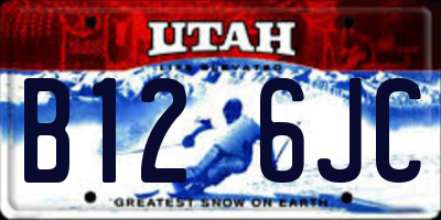 UT license plate B126JC