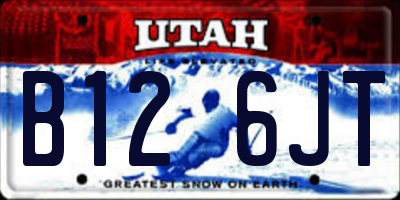 UT license plate B126JT