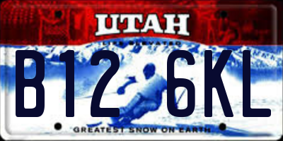 UT license plate B126KL