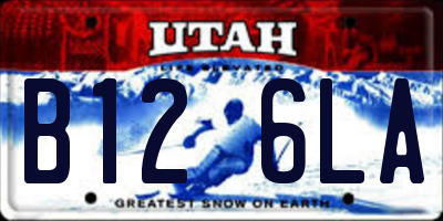 UT license plate B126LA
