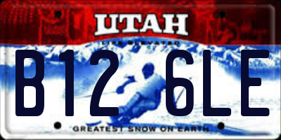 UT license plate B126LE