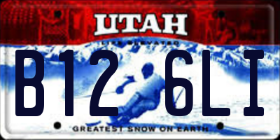 UT license plate B126LI